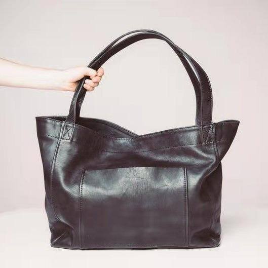 Borsa a spalla da donna in morbida pelle vintage