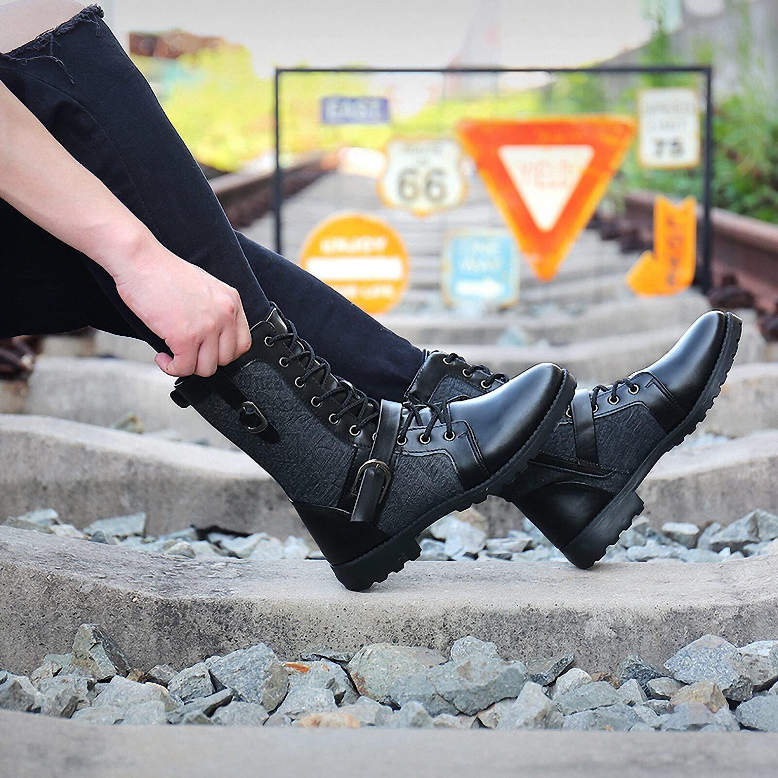 Bota de couro clássicas para homem
