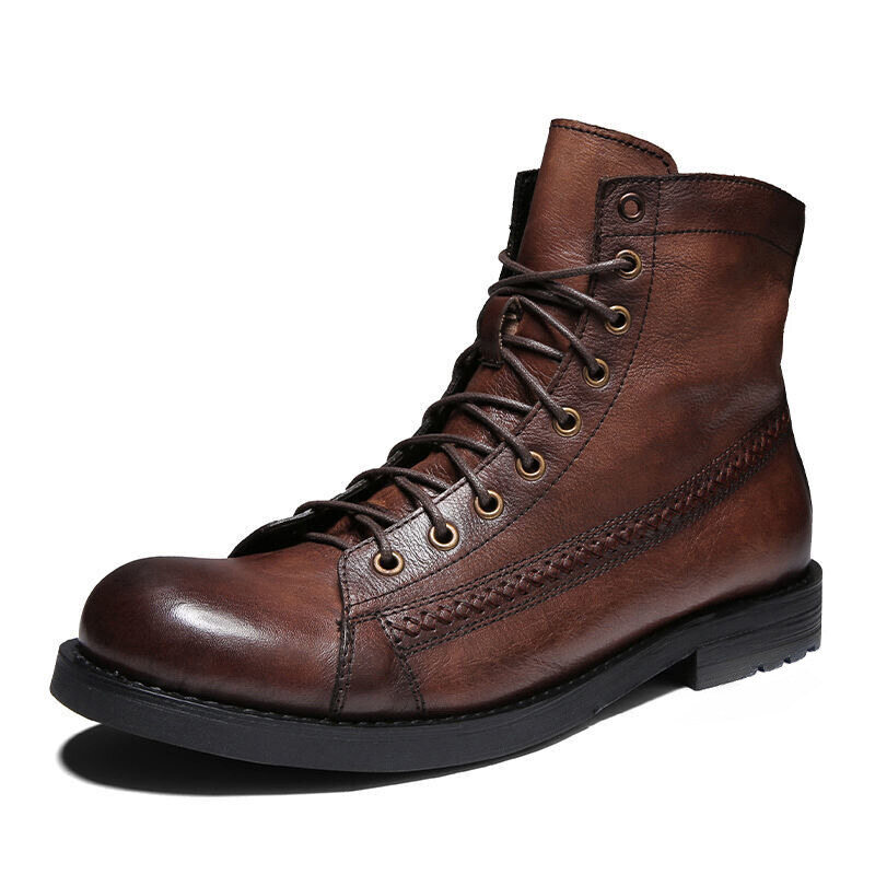 Bota de Couro Vintage Masculinas Clássicas