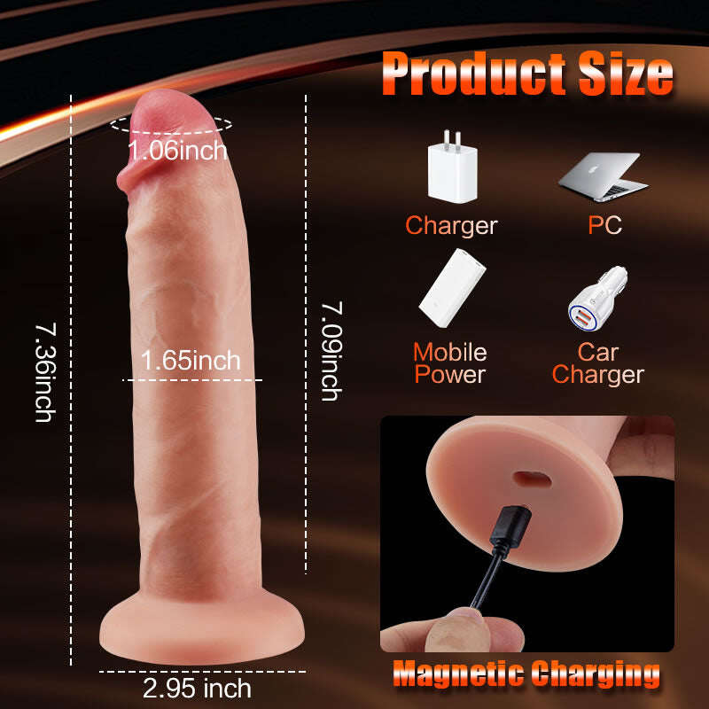 Dva Fully Foreskin 7 Adjustable Dildo 7.36 Inches