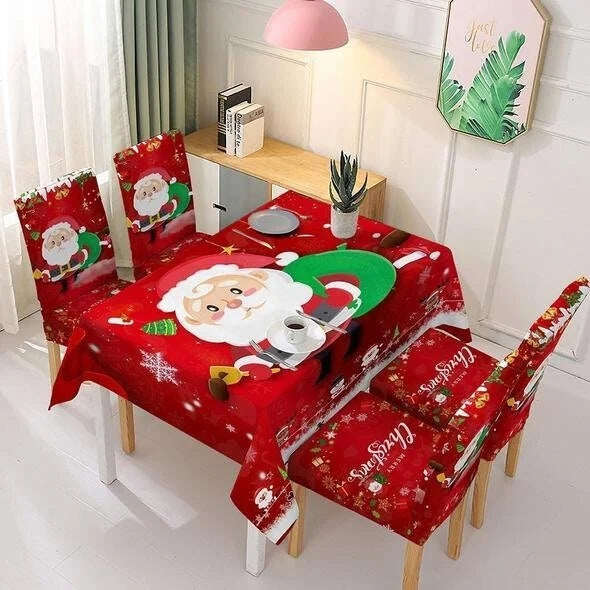 🎄🎅Vánoční nabídka 50% sleva - Vánoční dekorace ubrusová židle🎄🎅