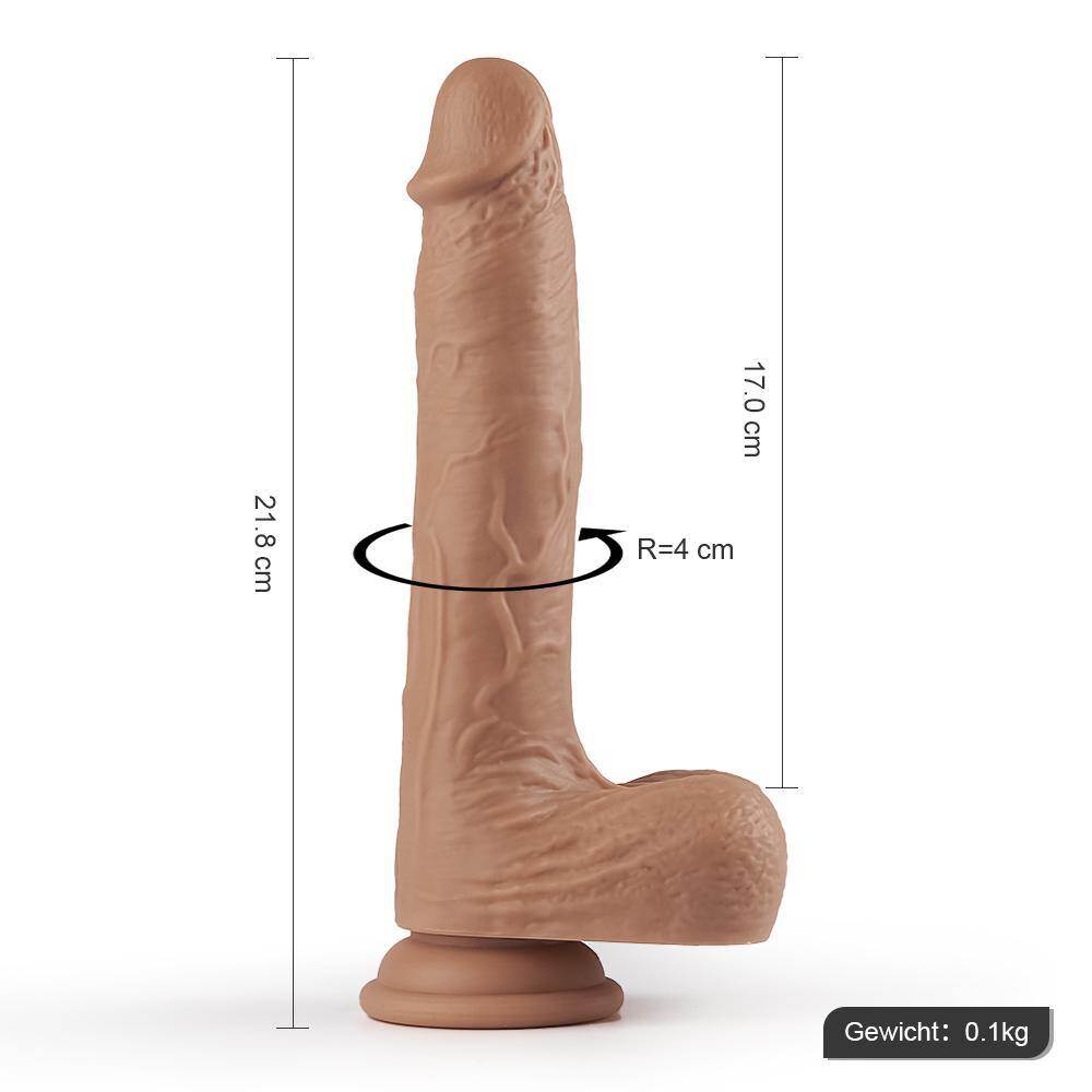 Realistické dildo 5 šokových režimů 7 vibračních režimů Dálkové ovládání 17 cm MANNI