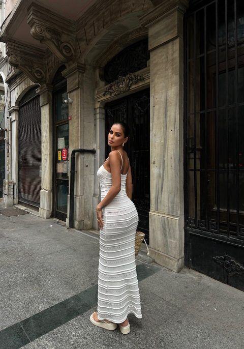 Vestido midi de malha