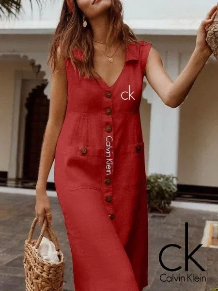 CALVIN KLEIN® A-LINE V-NYAKÚ RUHA