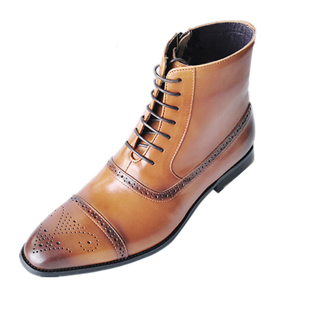 Bota de couro clássicas para homem