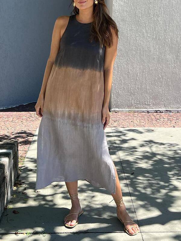 🌈Vestido casual tie-dye degradê