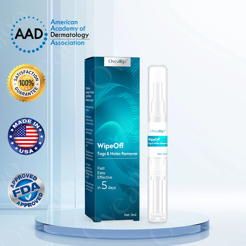 ✅Oficiální obchod: Oveallgo™ WipeOff Tags & Moles Remover 👨‍⚕️ Schváleno American Academy of Dermatology Association (AAD)