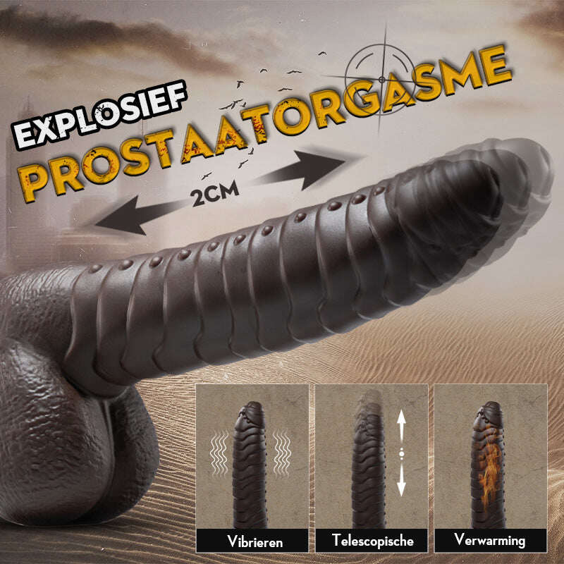 PANGOLIN 3 V 1 Realističtější dildo 24CM-hnědé