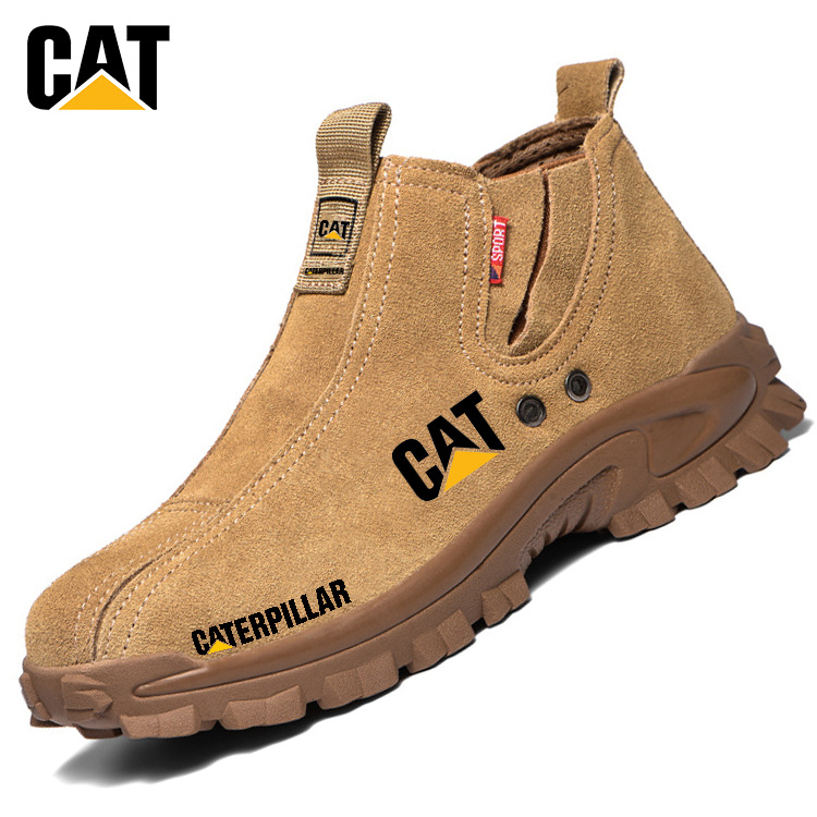 CAT®Sapatos casuais masculinos Botins leves de couro