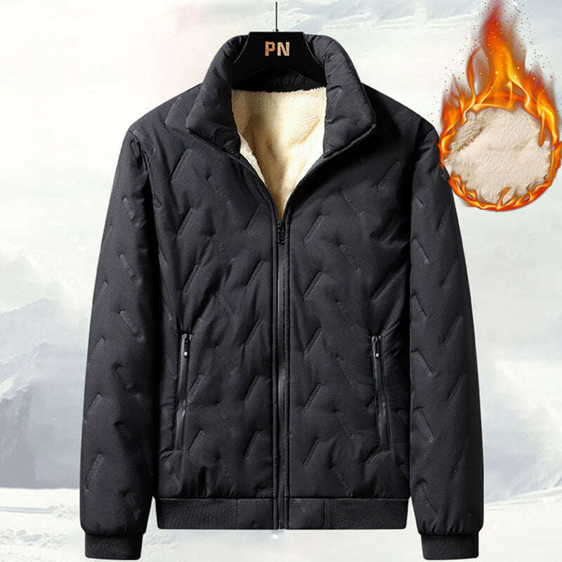 Casaco de inverno para homem com forro polar