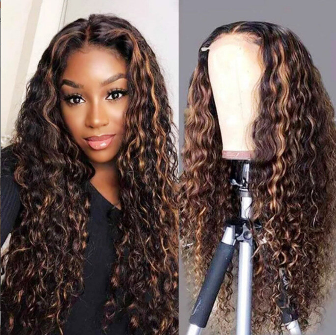 Jerry Curly 3×4 Lace Paróka -80%-os sűrűségű természetes fekete emberi haj