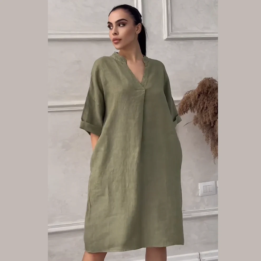 2024 New Women's Loose Shirt Dresses