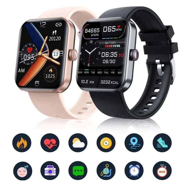 [Monitoreo de frecuencia cardíaca y presión arterial durante todo el día] Smartwatch moda Bluetooth