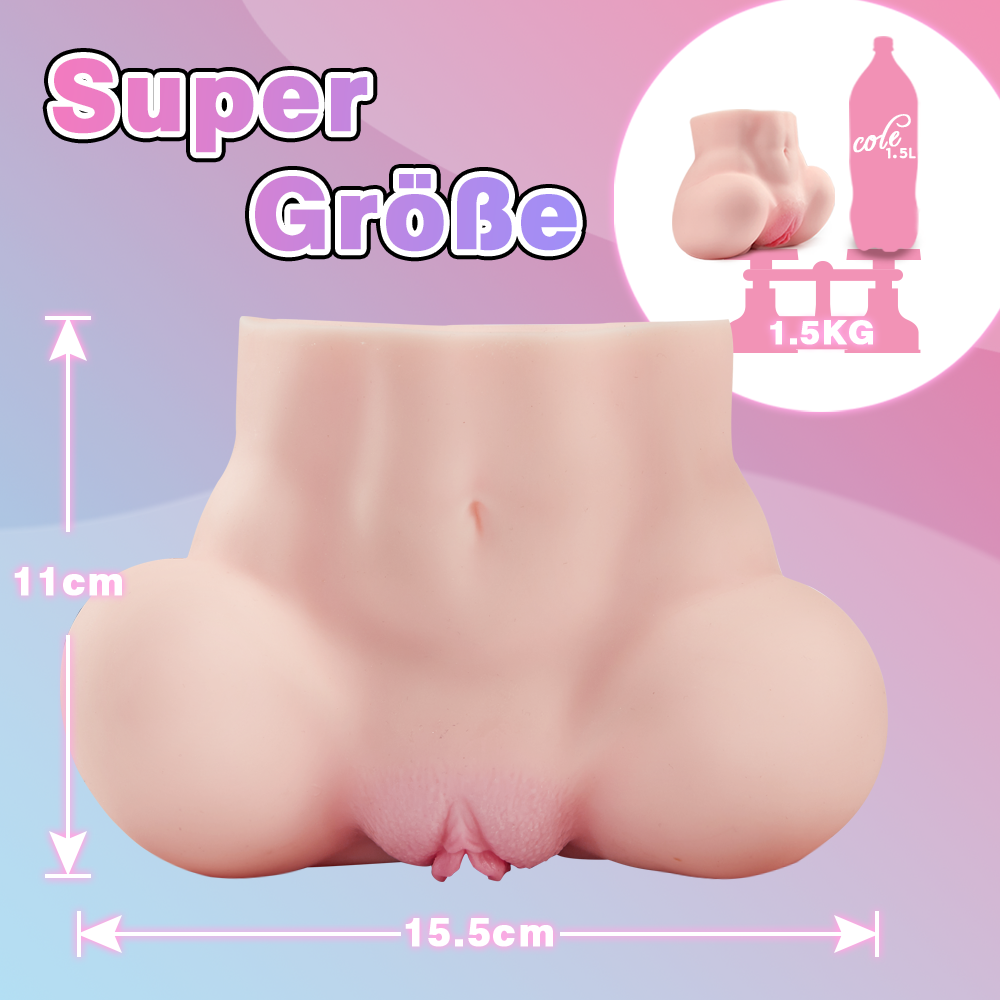 【Ygritte】 Labbra realistiche da 1,5 kg e bambola del sesso per clitoride ultra reale