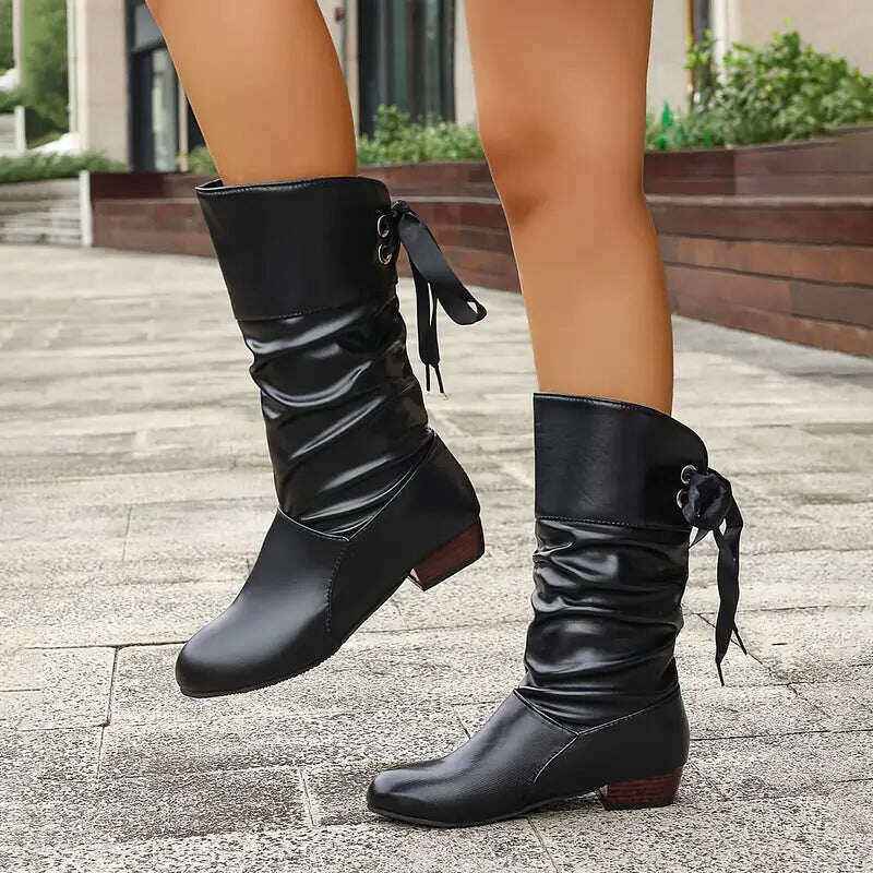 🔥Botas de senhora elegantes com atacadores e botas quentes