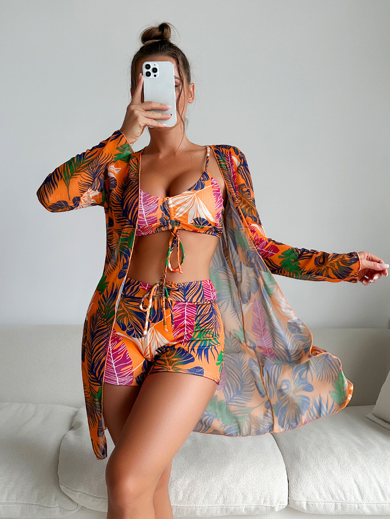 【✨Compre 1 e ganhe 1】👙Novo maiô moderno de três peças, mais cores disponíveis