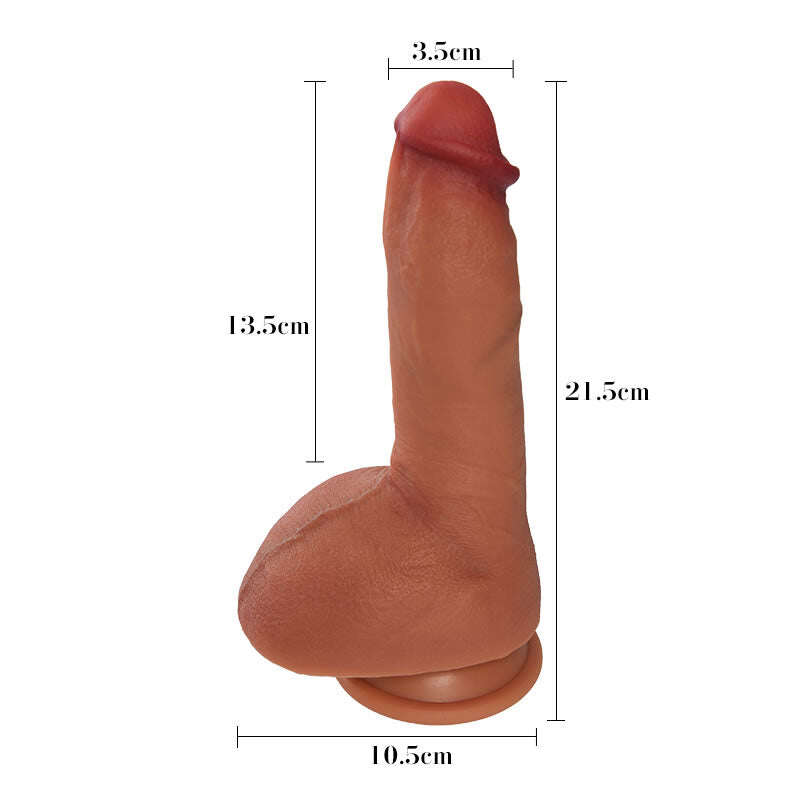 Realističtější dildo s průměrem velkých varlat 3,5 cm