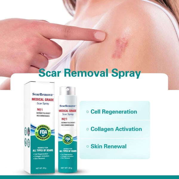 ❤️ScarRemove™ spray avansat pentru cicatrici pentru toate tipurile de cicatrici - cum ar fi cicatrici de acnee, cicatrici chirurgicale și vergeturi ⚡️⚡️⚡️