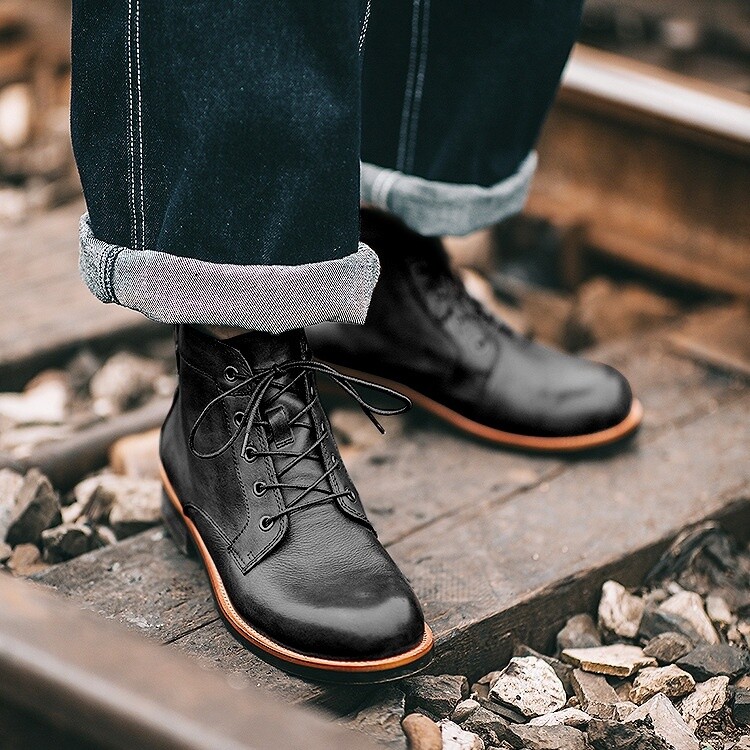 Bota de couro novas e elegantes para homem | Oferta de metade do preço!🔥