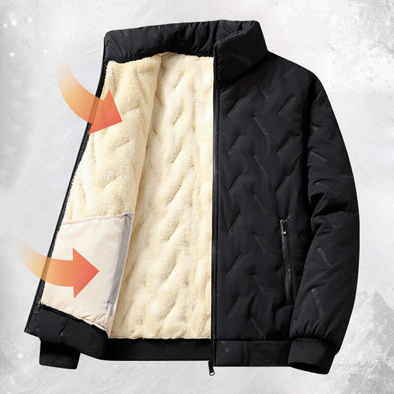 Casaco de inverno para homem com forro polar