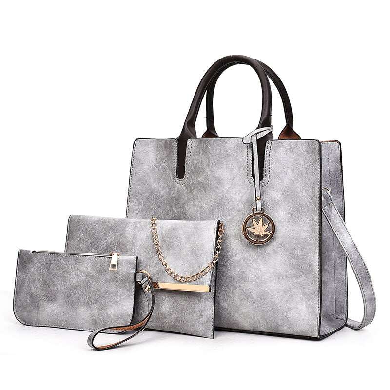 Borsa in pelle da donna (set di 3)