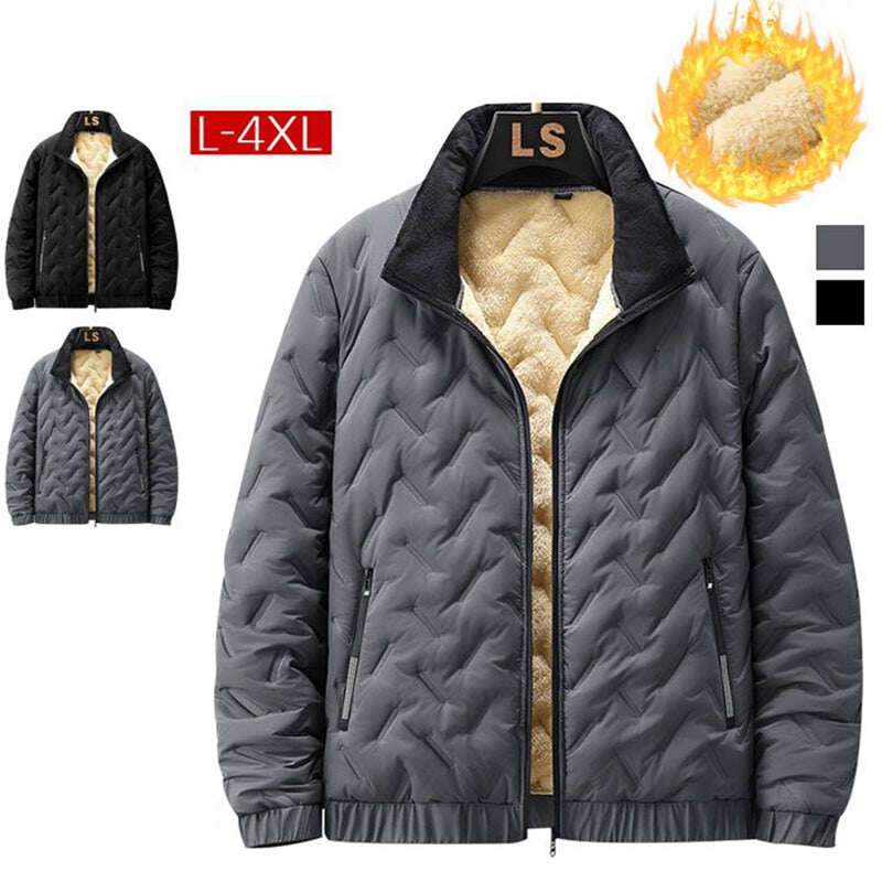 Casaco de inverno para homem com forro polar