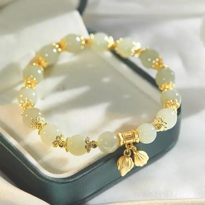 🎁【Compre 1 e ganhe 1】A pulseira de jade Hetian não é apenas bonita, mas também traz boa sorte