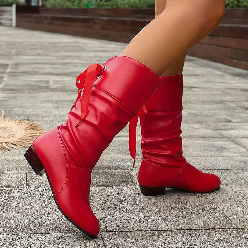 🔥Botas de senhora elegantes com atacadores e botas quentes