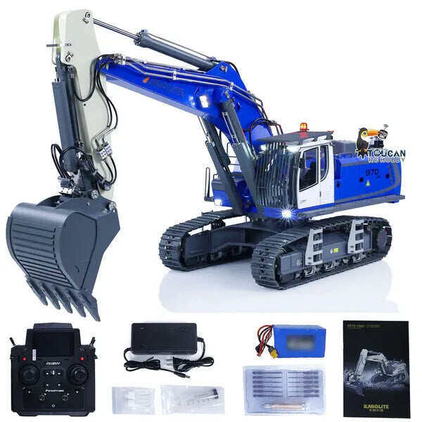 K970 100S Pro 1/14 hidraulikus RC kotrógép Fém szimulációs modell