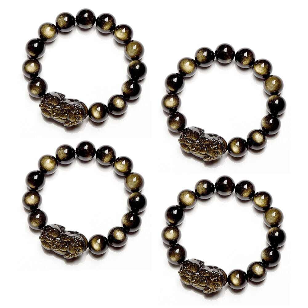 Pulseira CC™ Feng Shui Golden Sheen Obsidiana