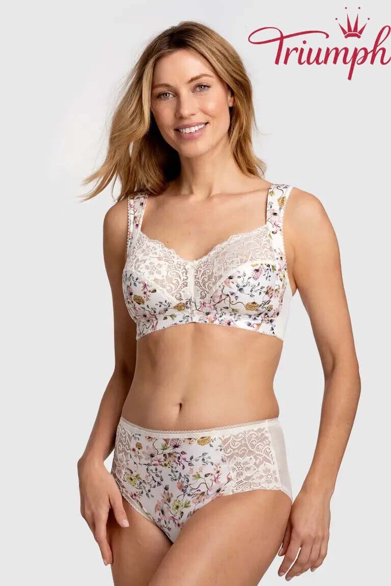 Triumph® 3 peças 💖Sutiã com renda floral bordada.