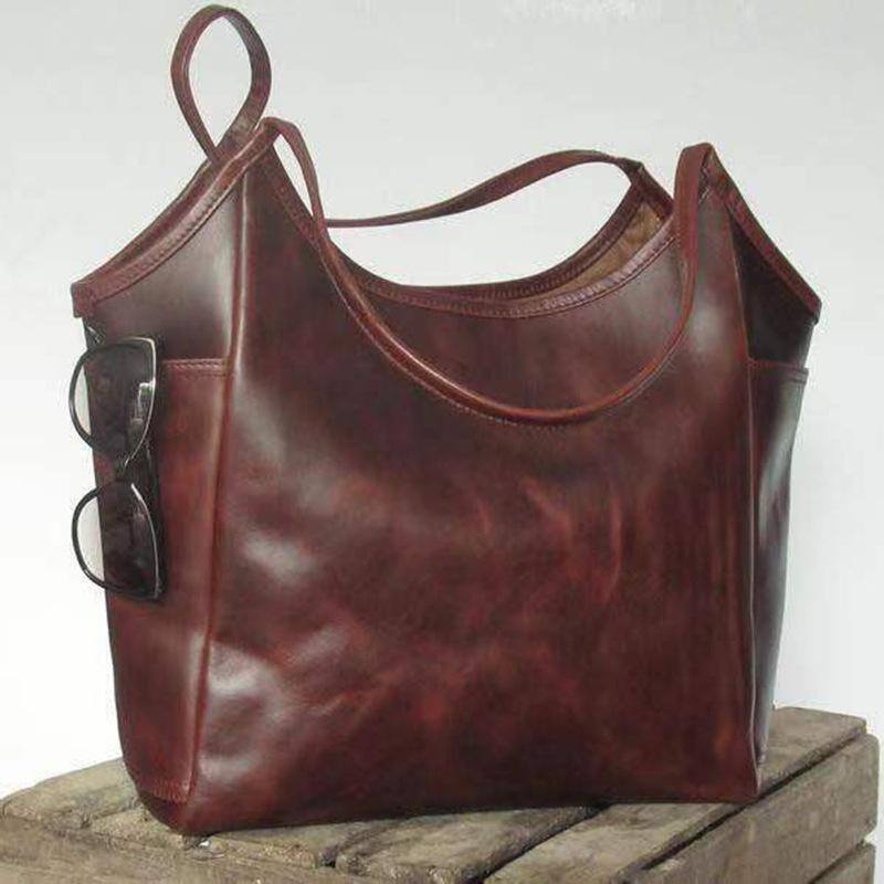 🔥 Promoção🔥 Bolsa de ombro de couro vintage com grande capacidade