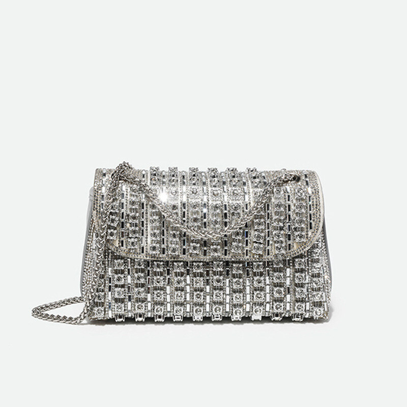 Bolsa feminina leve e luxuosa em forma de diamante