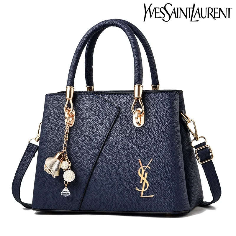 YSL® fashion δερμάτινη τσάντα ώμου μεγάλης χωρητικότητας