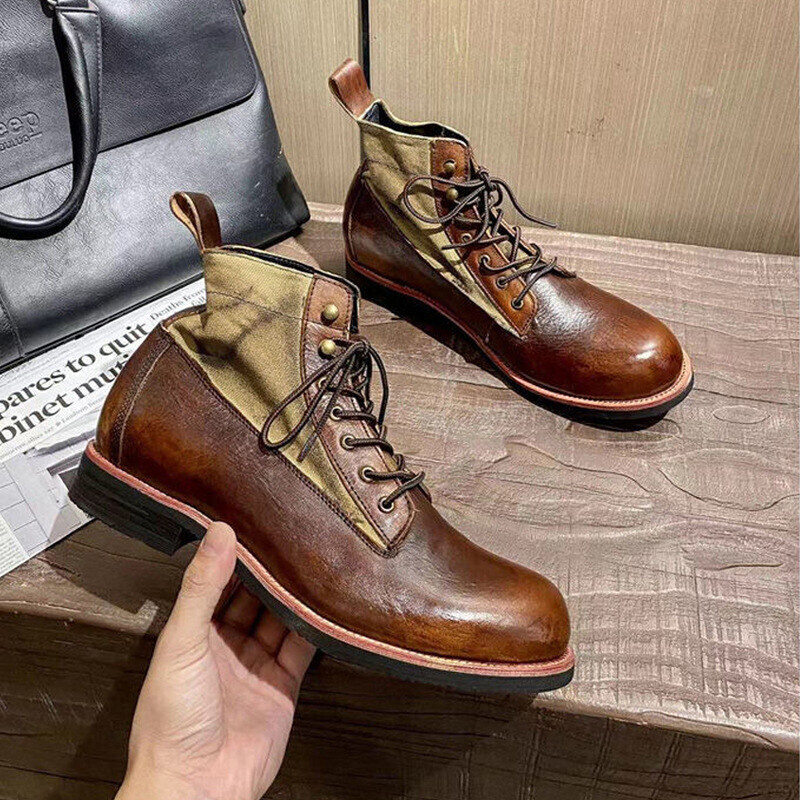 Bota Martin de Couro Casual Clássica | Oferta de metade do preço!🔥