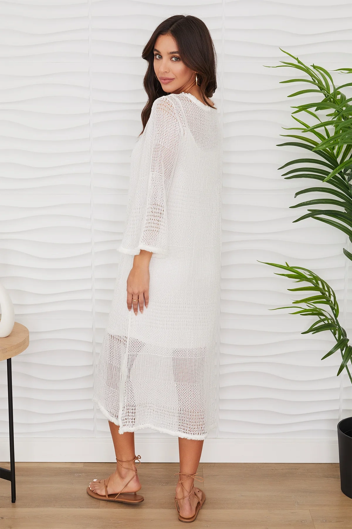 THE ZOE MESH GAUZE MAXI DRESS