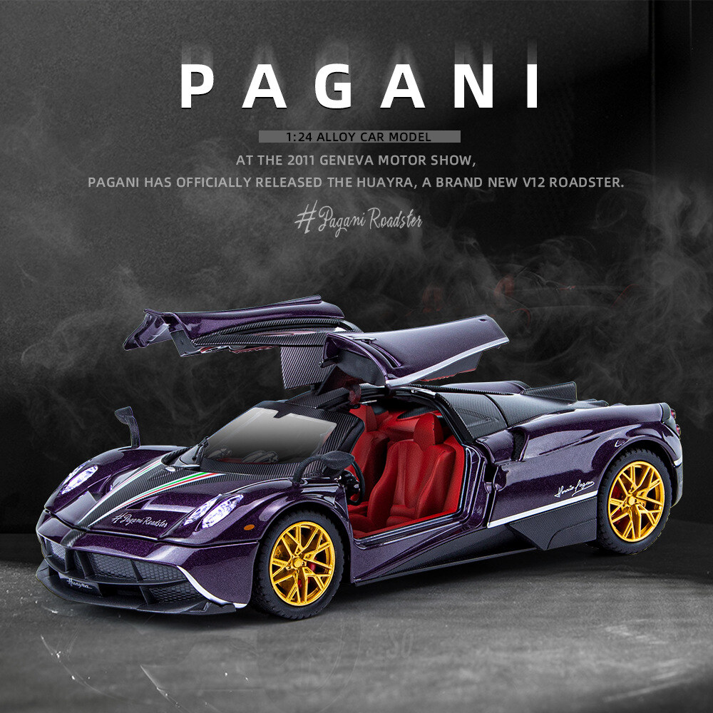 🎁1/24 Pagani Huayra Dinastia sportovní auto ze slitiny, kovový model hračka závodní model simulace gadget