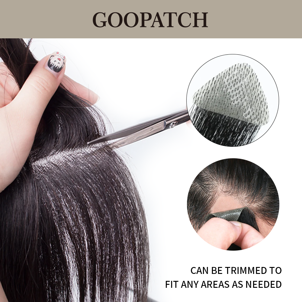 FITA INVISÍVEL INJETADA SEM COSTURA GOOPATCH AMARRADA À MÃO NA EXTENSÃO DO CABELO - CABELO HUMANO 100% VIRGEM / 10 PCS