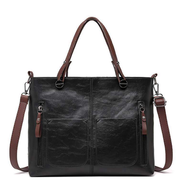 🔥 Bolsa de ombro feminina de couro vintage Action