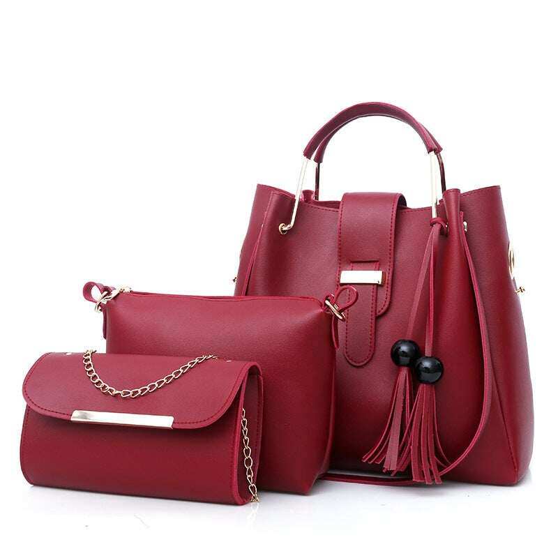 🔥Exklusives Angebot🔥 (Dreiteilige) Damen-Ledertasche