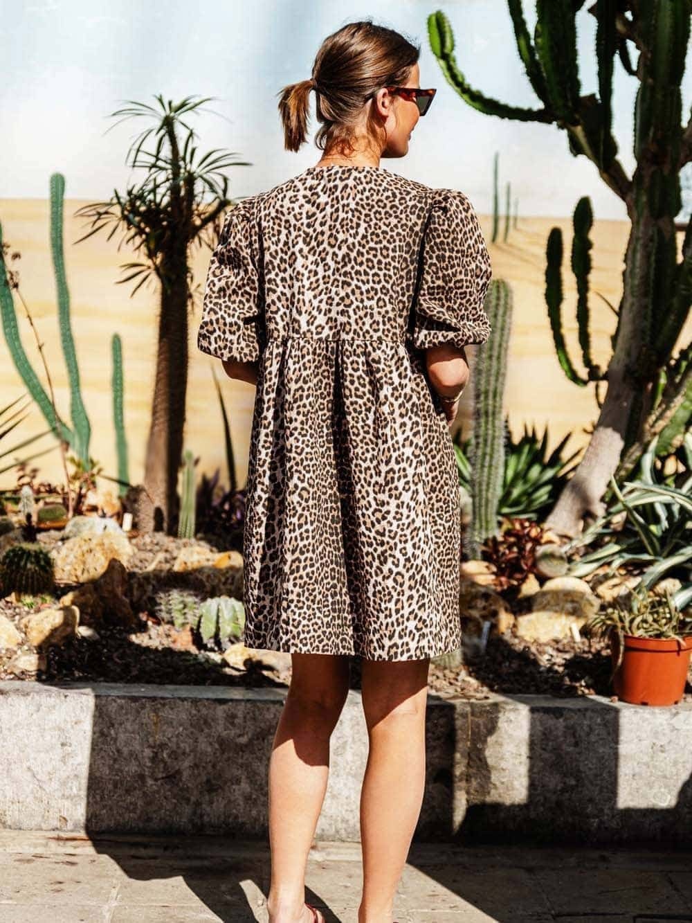 vestido estampado leopardo