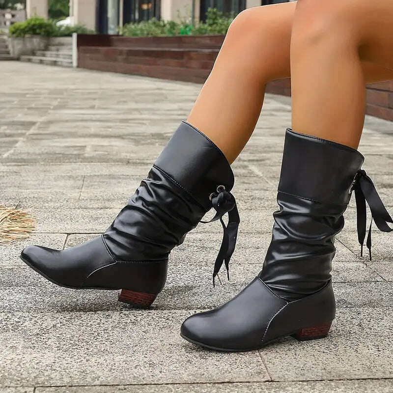 🔥Botas de senhora elegantes com atacadores e botas quentes