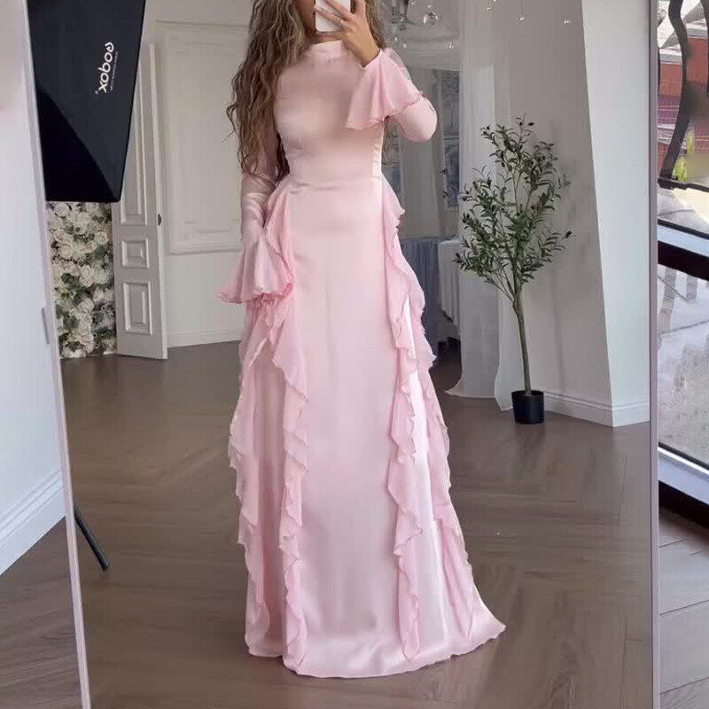 【✨Vrhunska eleganca】👗Obleka s širokimi rokavi