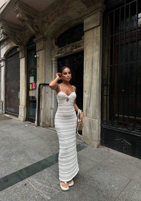 Vestido midi de malha