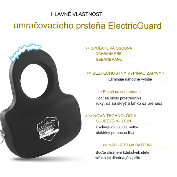 Nagy teljesítményű ElectricGuard kábítógyűrű 25 000 000
