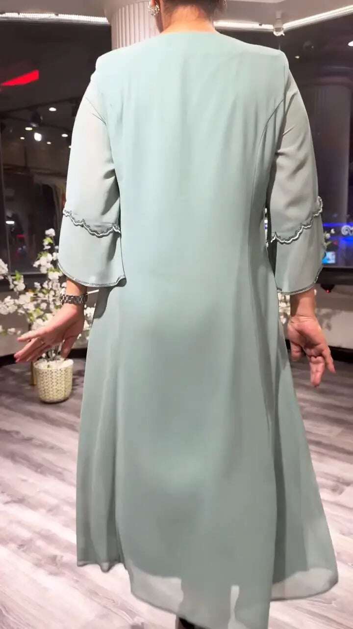 Último dia de promoção 70% OFF - 🔥💕Vestido solto de chiffon cor sólida feminino