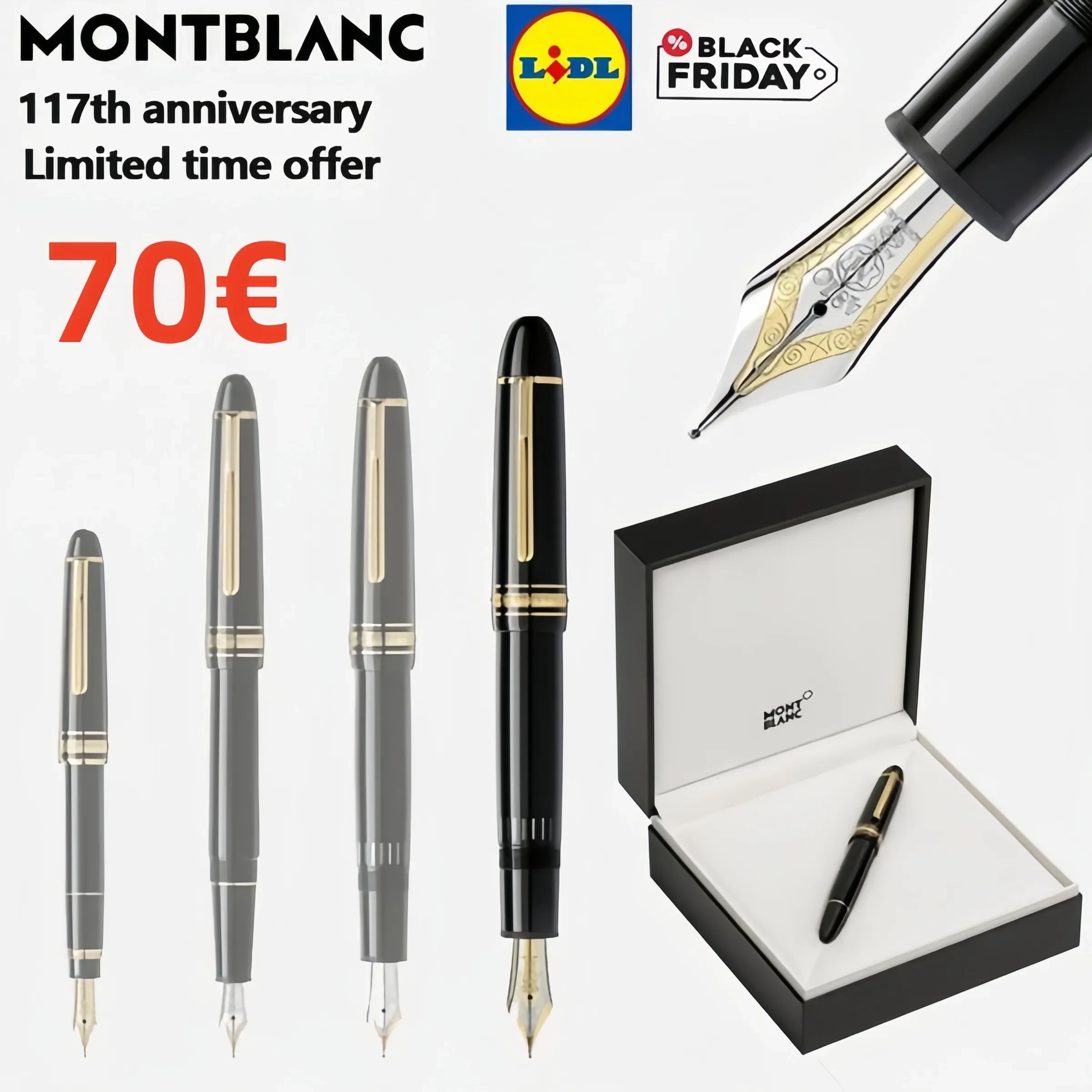 Nalivno pero Montblanc Gold [Meisterstück] je omejeno na 100 kosov, omejeno na 2 kosa na osebo - 90 % CENEJE!