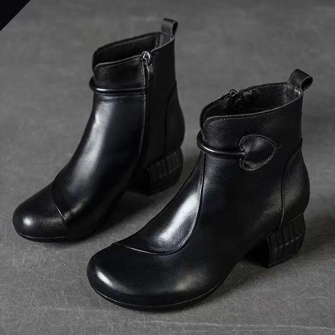 💖Confortáveis botas de couro de vaca italianas feitas à mão | Venda exclusiva