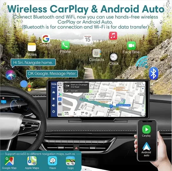 CARPLAY 10 BELAIDĖ KAMEROS