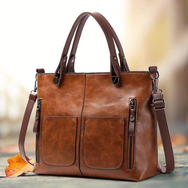 🔥Oferta Especial🔥Saco de couro feminino